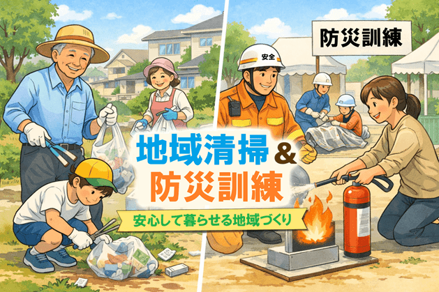 自治会・町内会の地域清掃・防災訓練の負担を減らす工夫